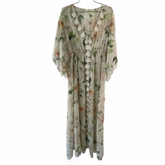 Anthropologie Farm Rio Dahlia Maxi Dress M - Picture 4 of 7